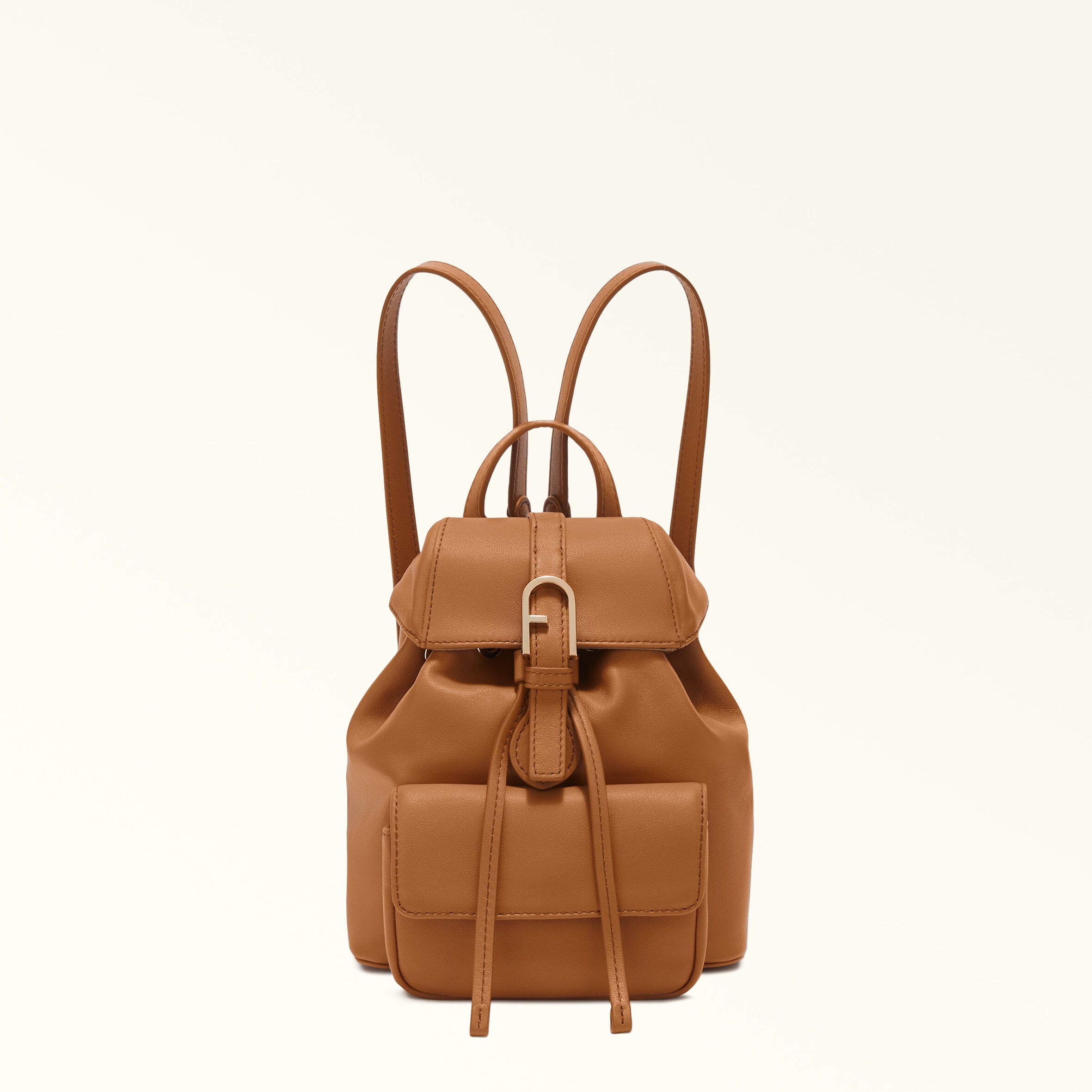 Furla Flow Mini Backpack Bag - Brandy