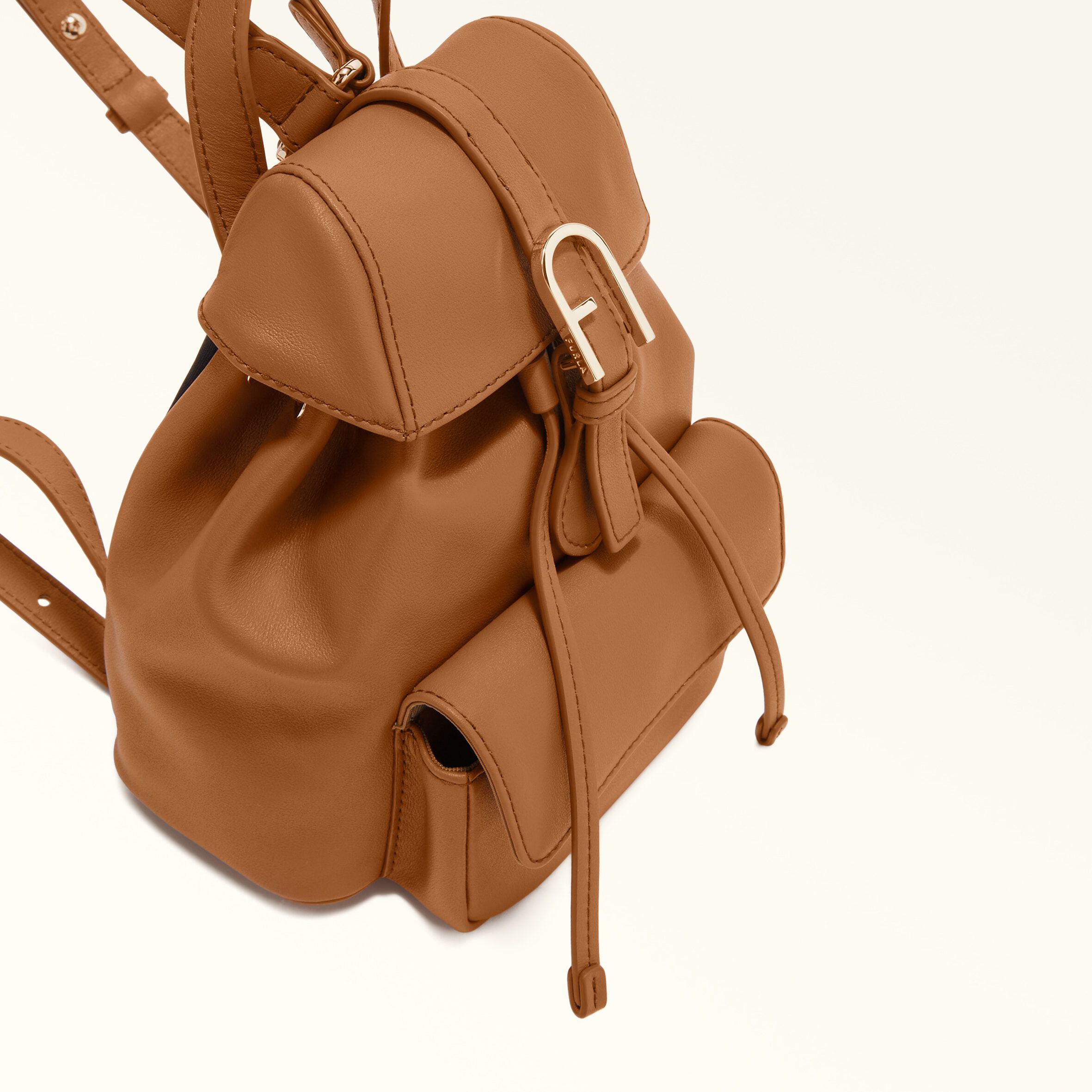 Furla Flow Mini Backpack Bag - Brandy