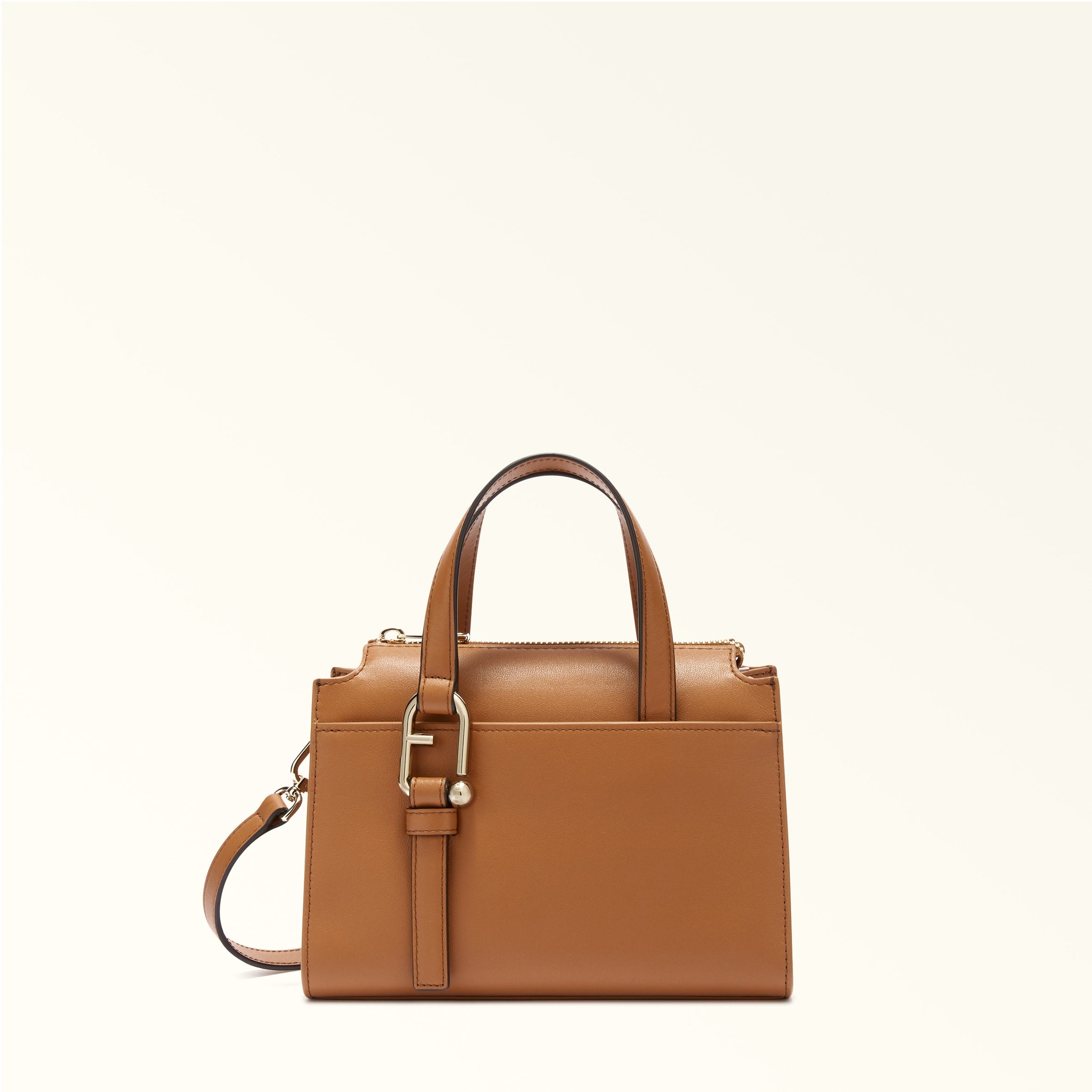 Furla Nuvola Small Boston Bag - Brandy