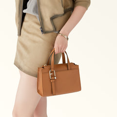 Furla Nuvola Small Boston Bag - Brandy