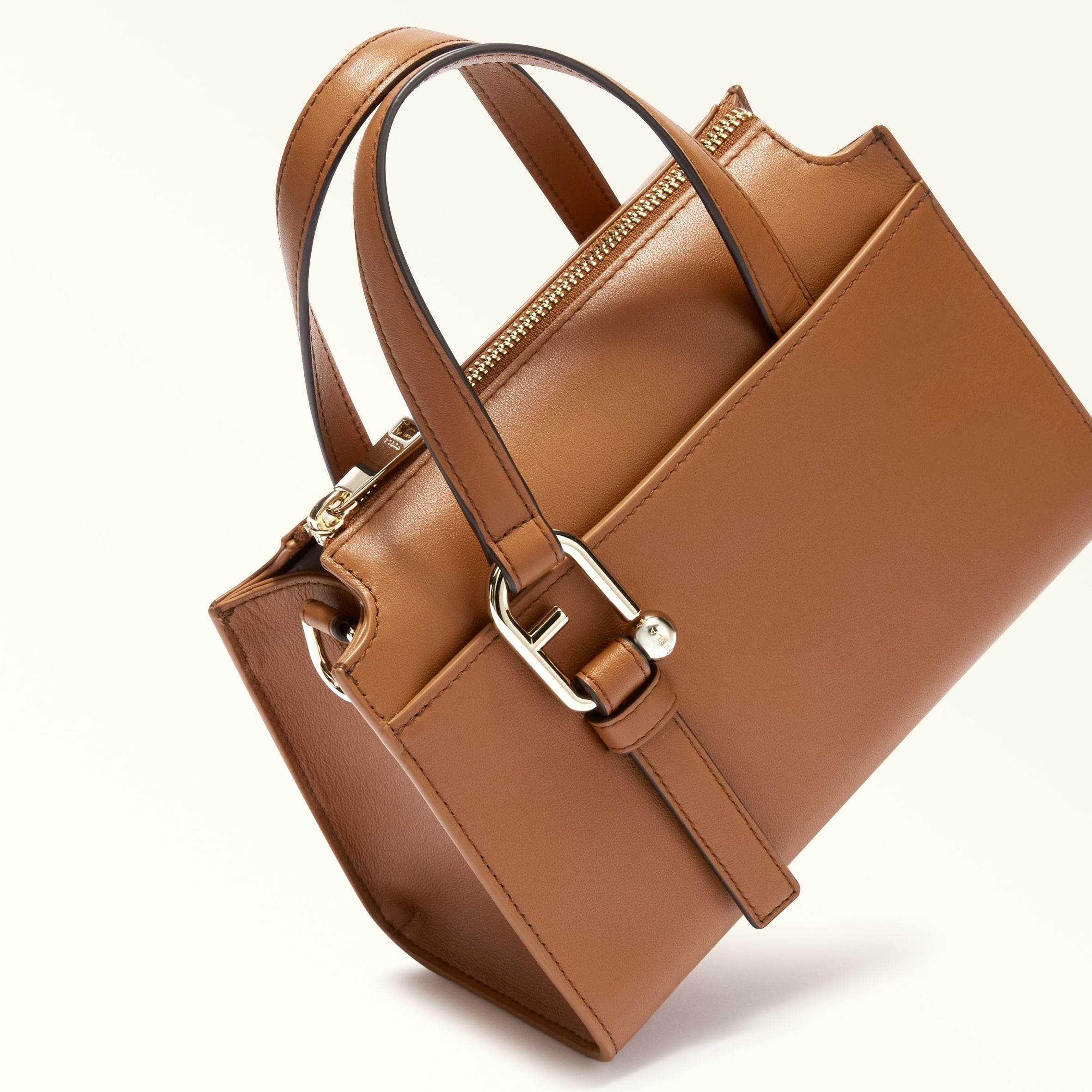 Furla Nuvola Small Boston Bag - Brandy