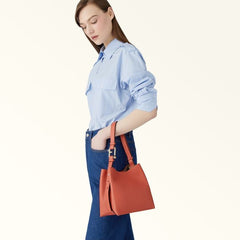 Furla Nuvola Mini Bucket Bag- Coral