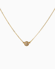 069759 les interchangeables round pave choker necklace gold