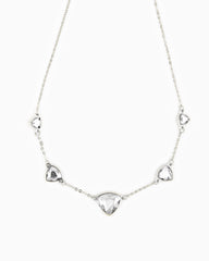 095446 les interchangeables river trilliant necklace silver