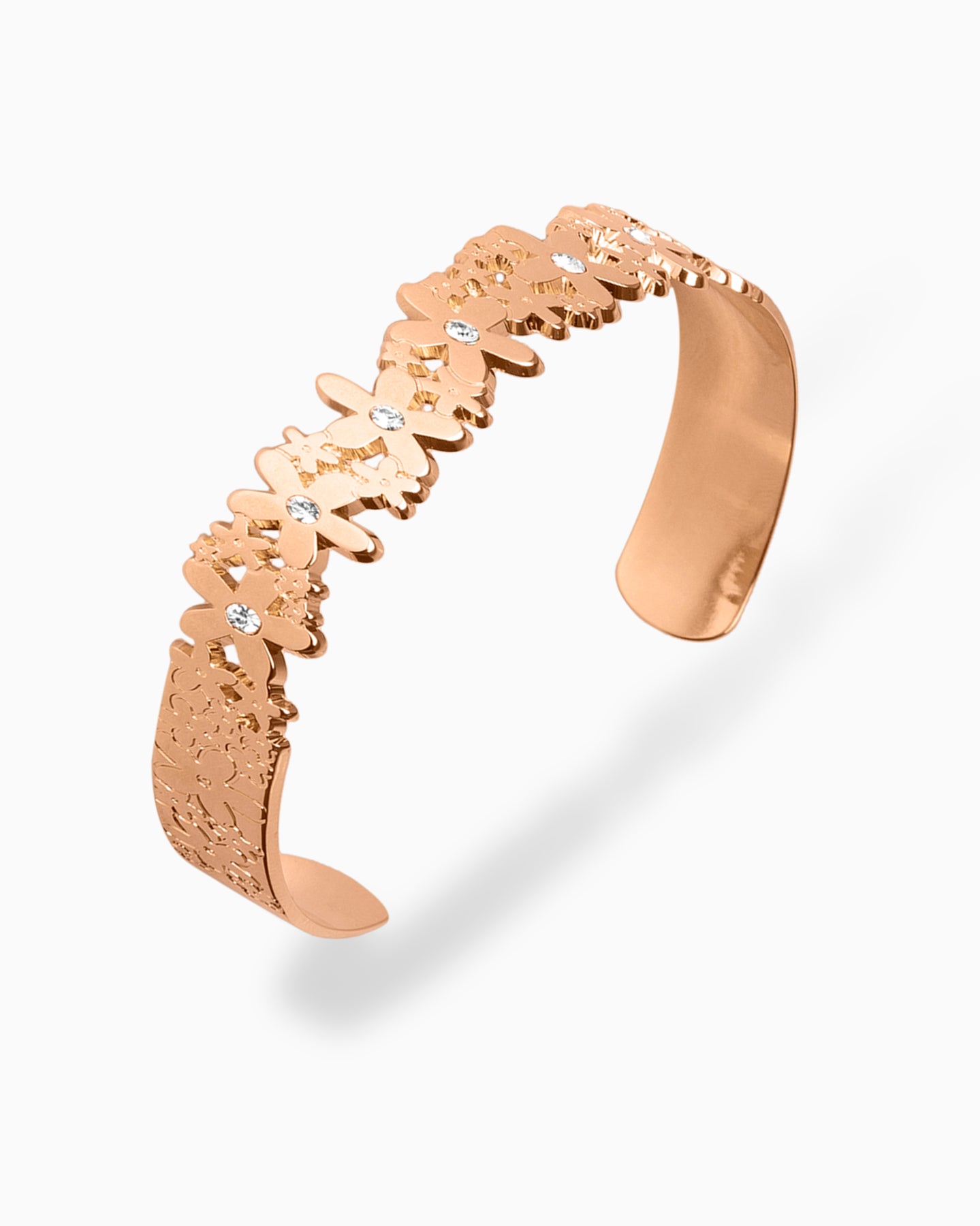 070289 les interchangeables strasse daisy bangle rose gold