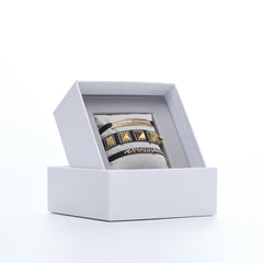 Les Interchangeables Strass Box Ribbon Pave Metals Bracelet Set Black Set