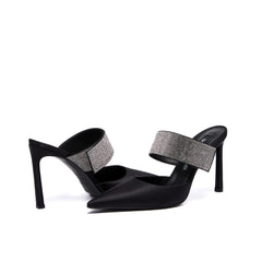 Sergio Rossi SR Paris 95mm Black Mules