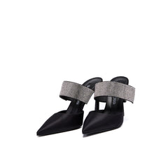 Sergio Rossi SR Paris 95mm Black Mules