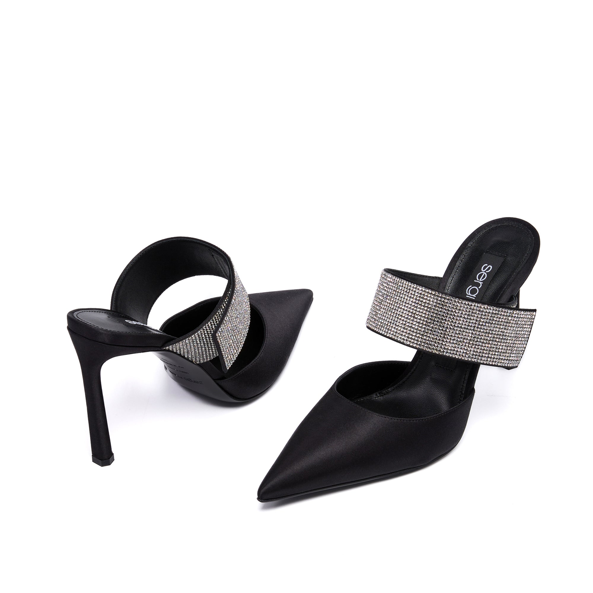 Sergio Rossi SR Paris 95mm Black Mules