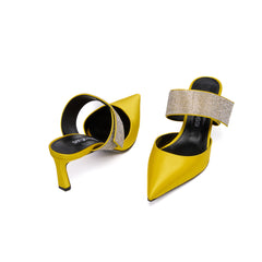 Sergio Rossi SR Paris Yellow 60mm Mules