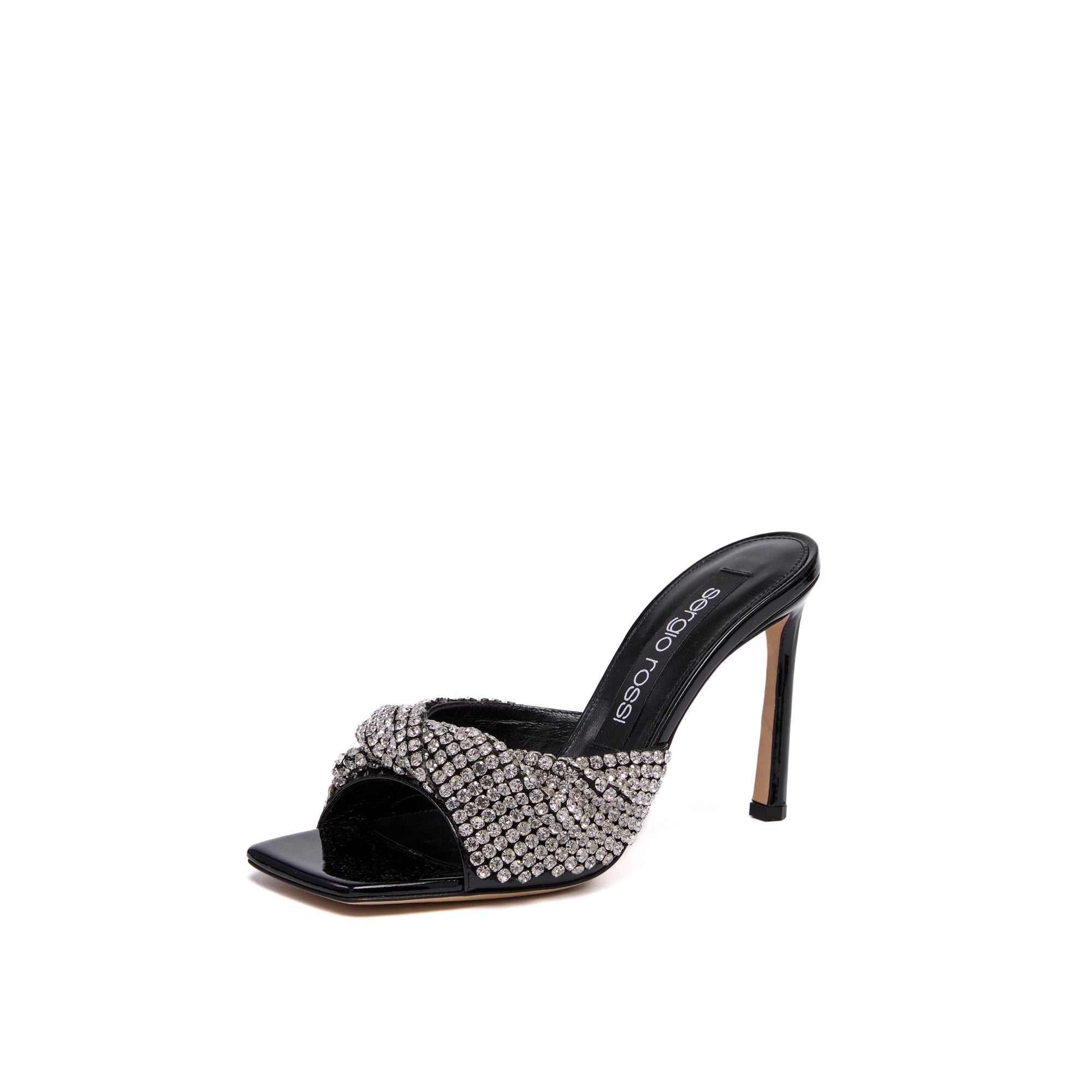 Sergio Rossi SR Tyra 95mm Black Sandals