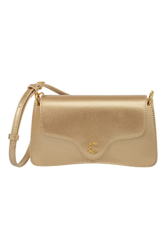 Coccinelle C-Me Clutch Crossbody Bag-Gold