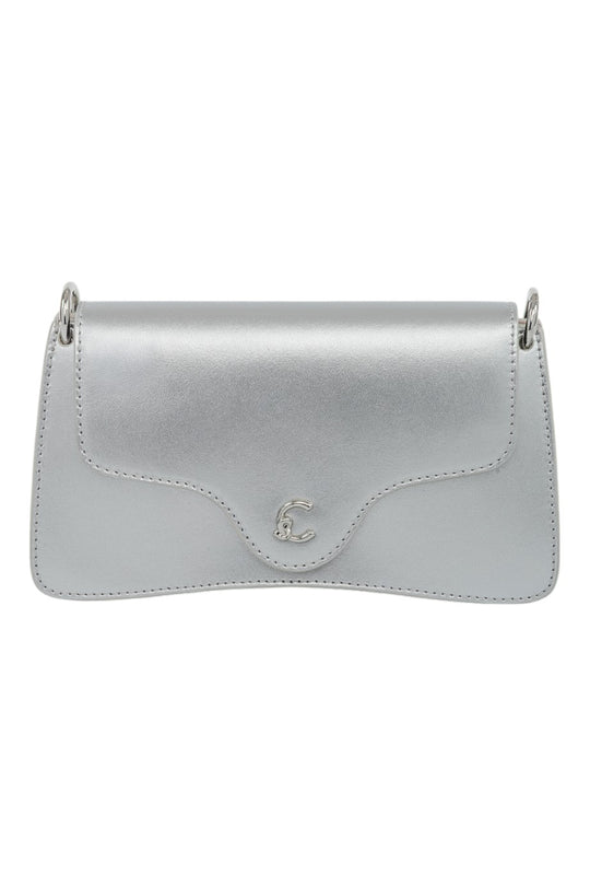Coccinelle C-Me Clutch Crossbody Bag-Silver