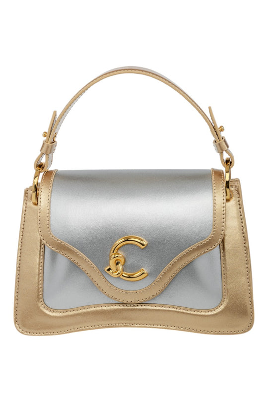 Coccinelle C-Me Bi Color Top Handle Bag Gold-Silver