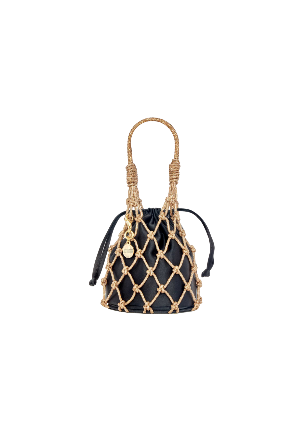 Sparkle Net Pouch Gold Black - JudithLeiberGCC
