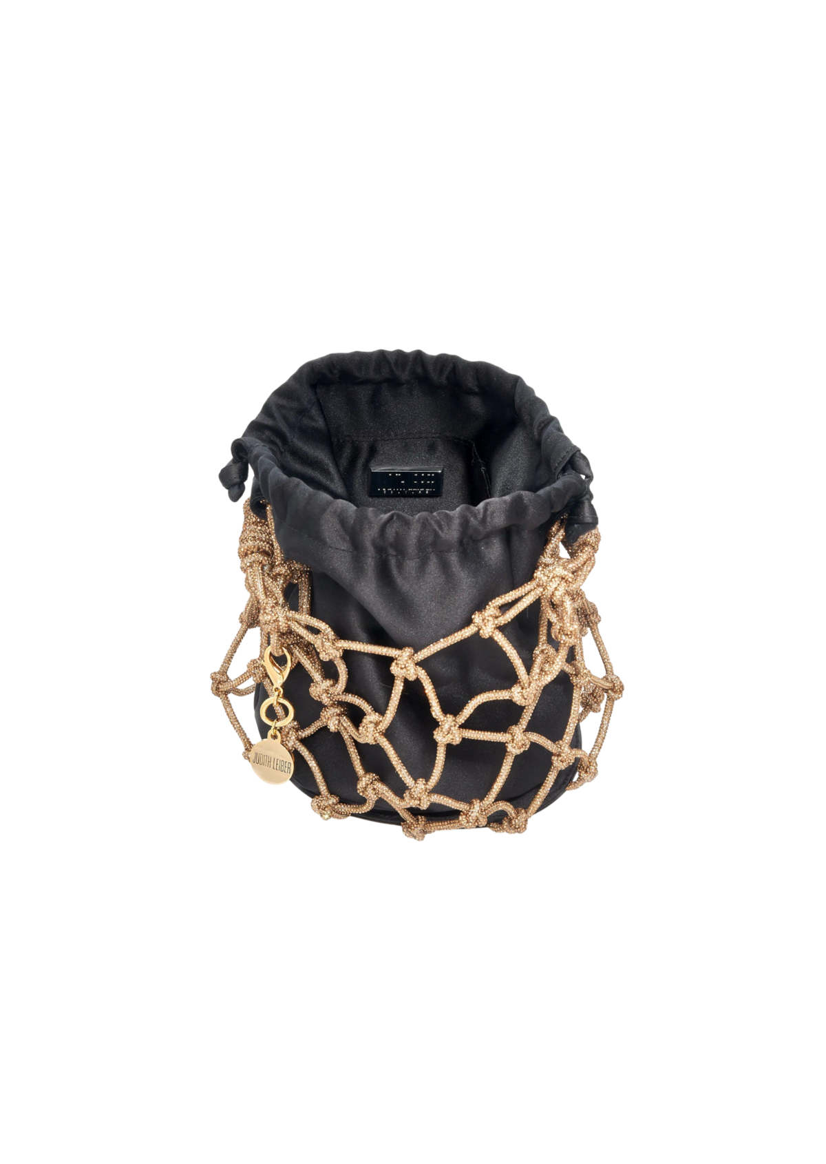 Sparkle Net Pouch Gold Black - JudithLeiberGCC