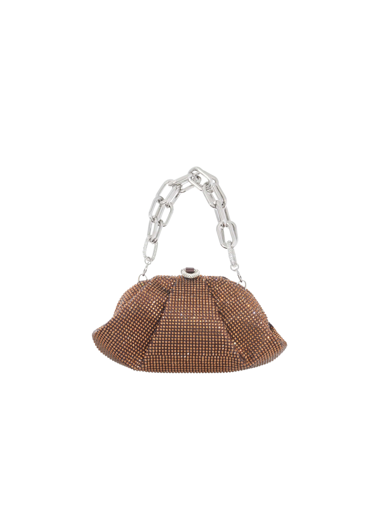 Gemma Crystal Chocolate Brown Evening Bag - JudithLeiberGCC