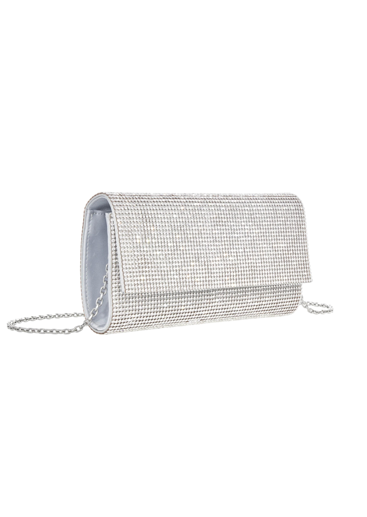 Perry Crystal Silver Clutch - JudithLeiberGCC