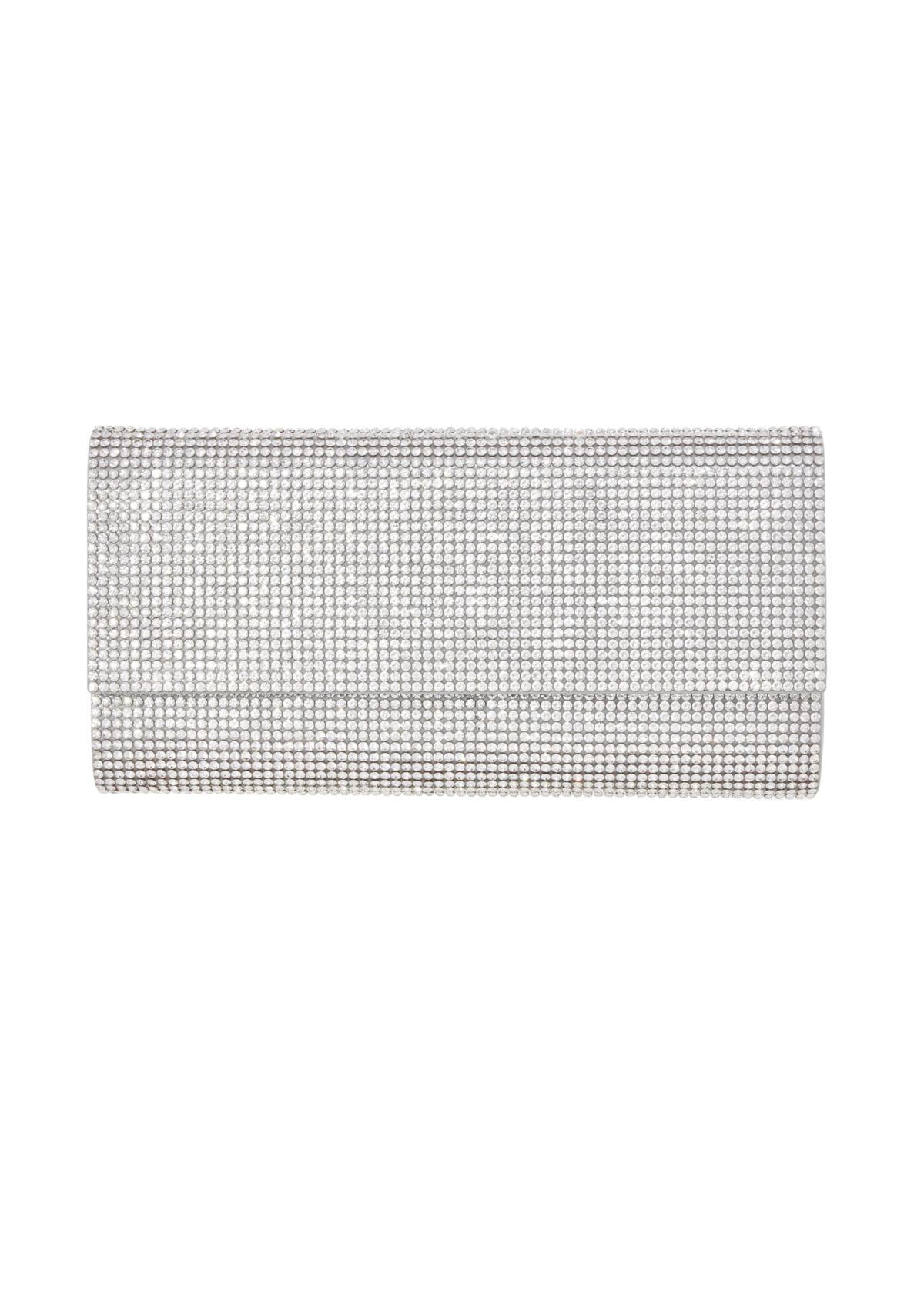 Perry Crystal Silver Clutch - JudithLeiberGCC