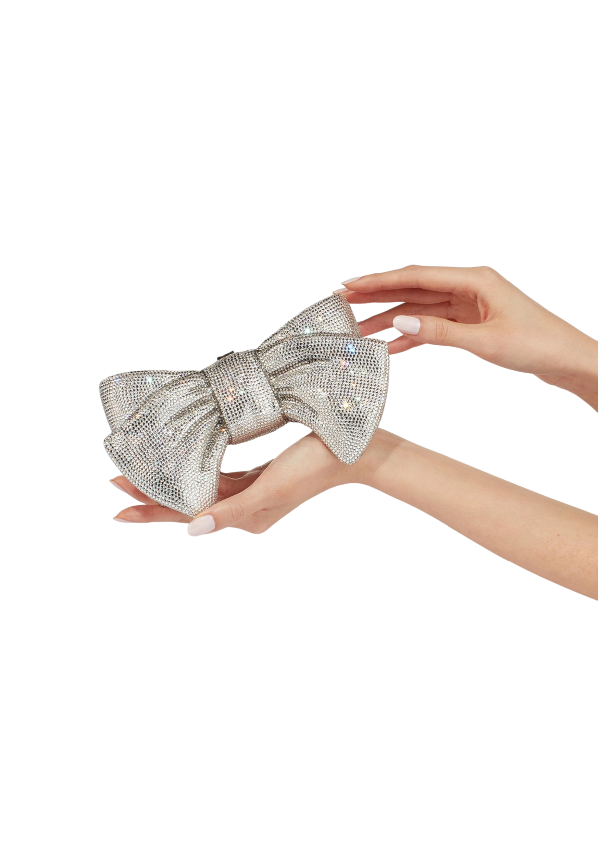 Just For You Bow Silver Designer Handbag