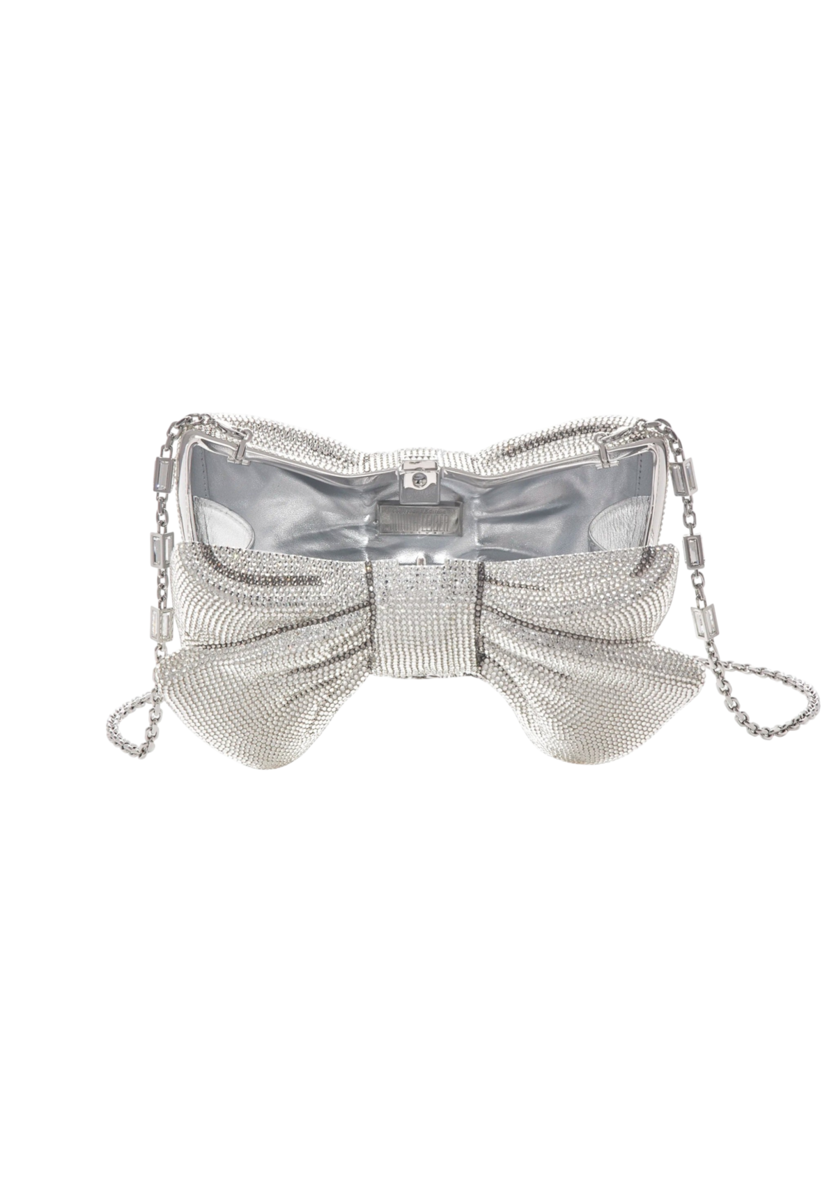 Just For You Bow Silver Designer Handbag