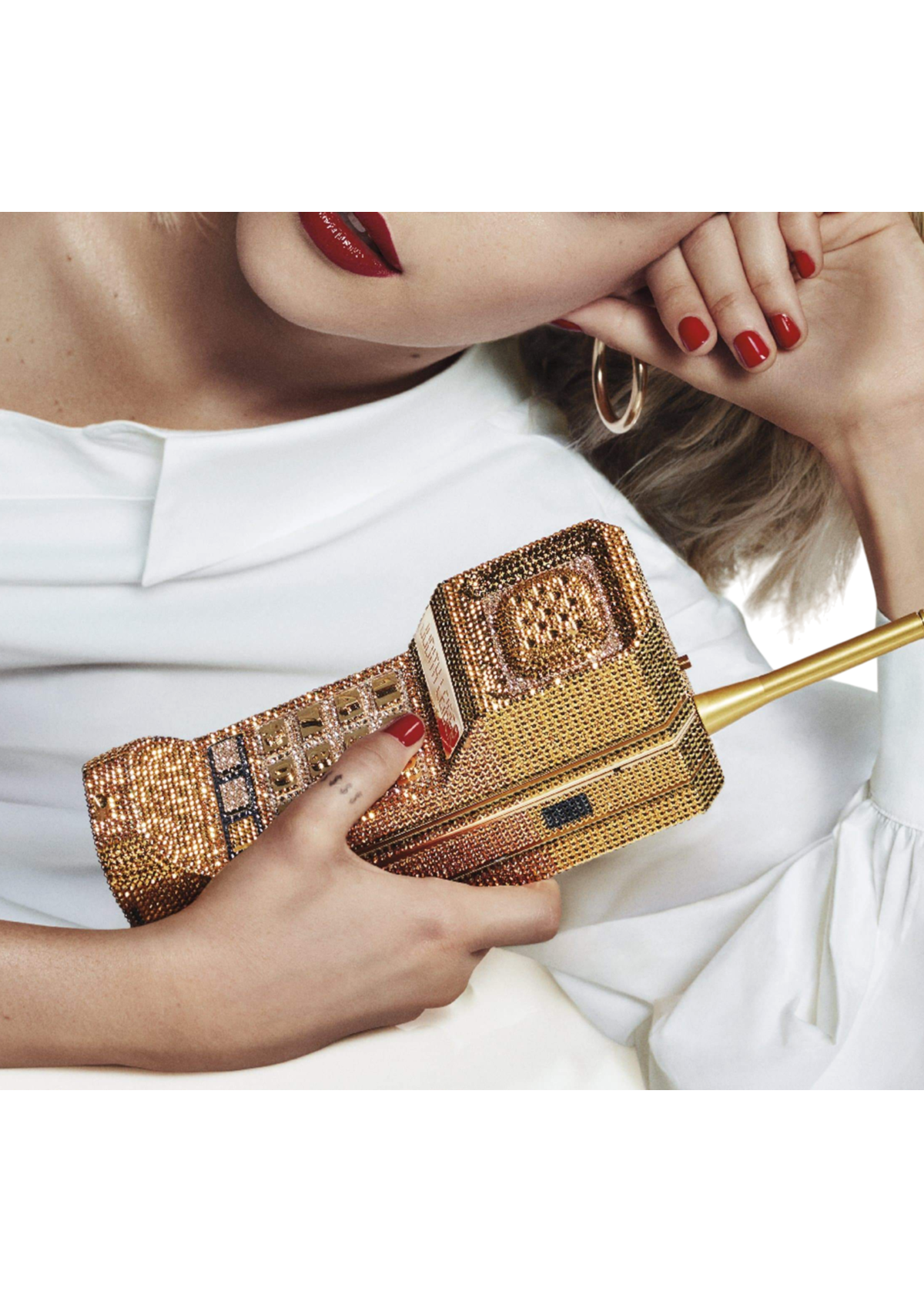 Brick Phone Call Me - Designer Judith Leiber Phone-Shaped Handbag Clutch - JudithLeiberGCC