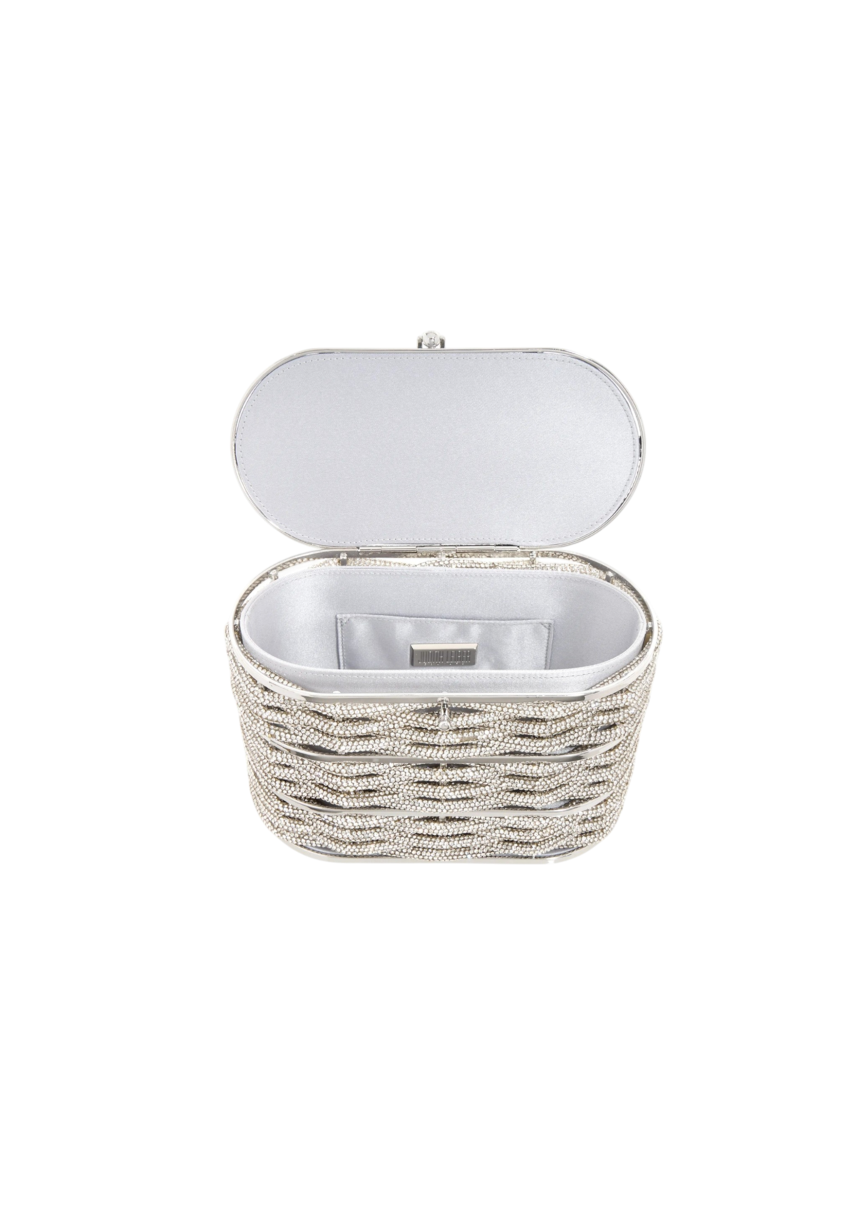 Willow Crystal Woven Top Handle Silver