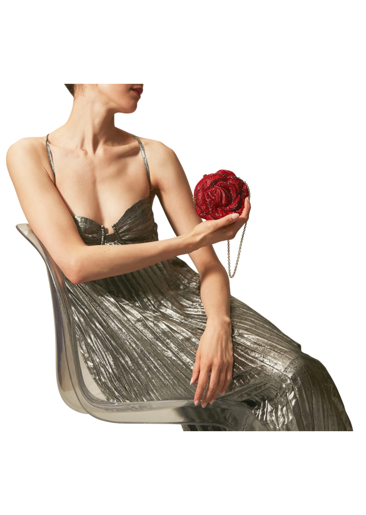 Rose American Beauty Handbag - JudithLeiberGCC