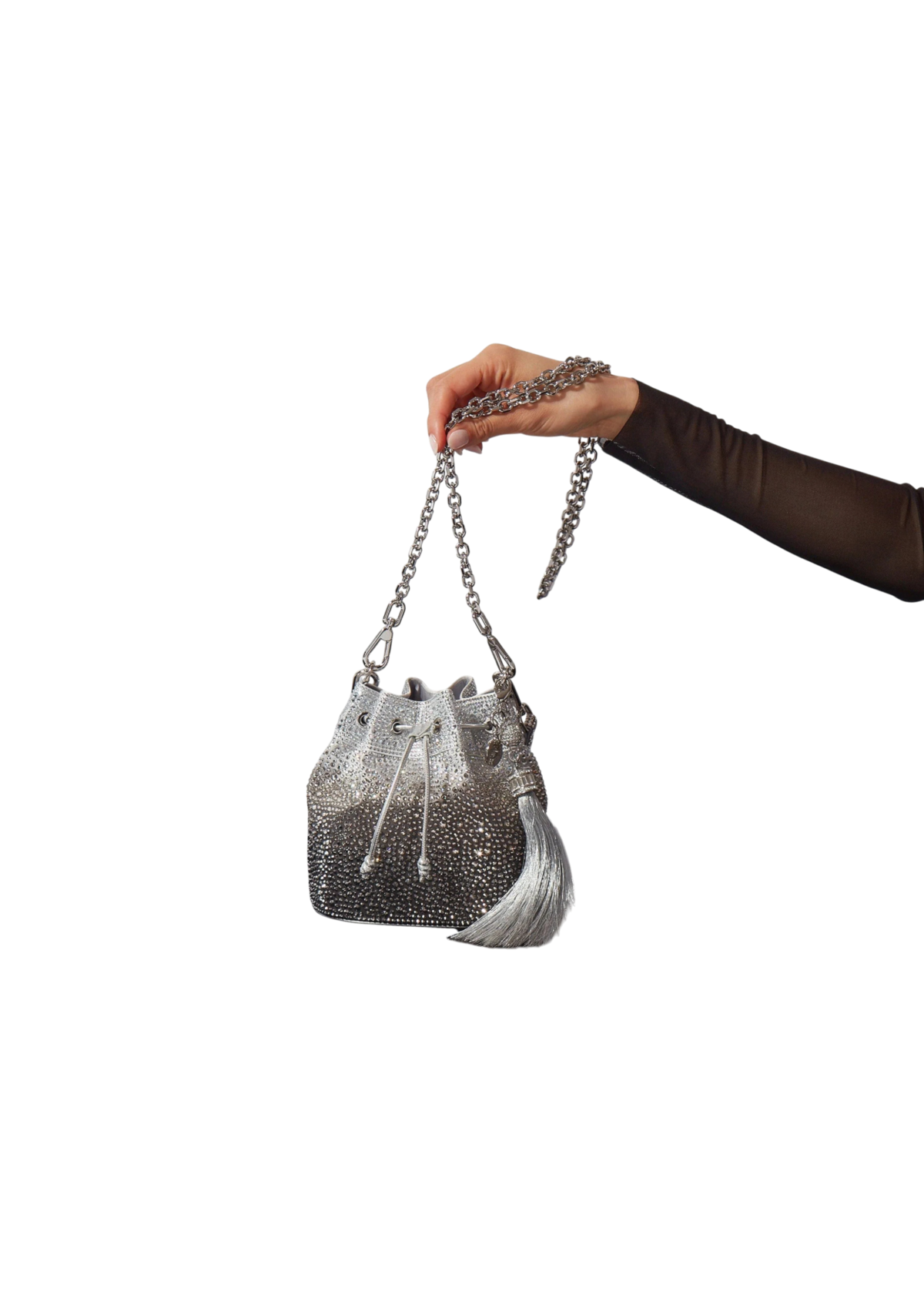 Piper Bucket Caviar Gradient Platinum - JudithLeiberGCC