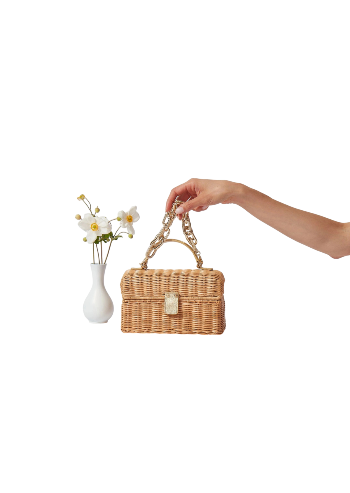 Isla Wicker Basket Champagne