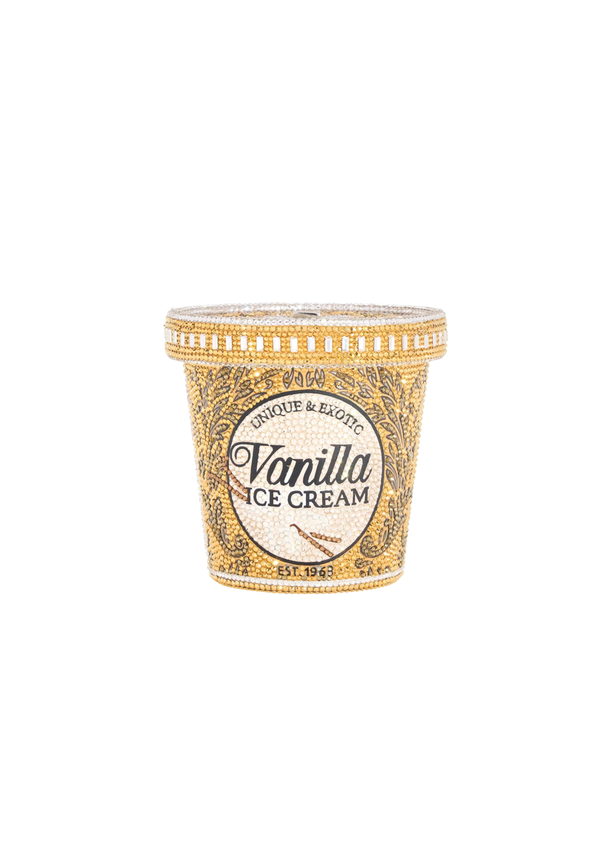 Ice Cream Pint Vanilla Bag - JudithLeiberGCC