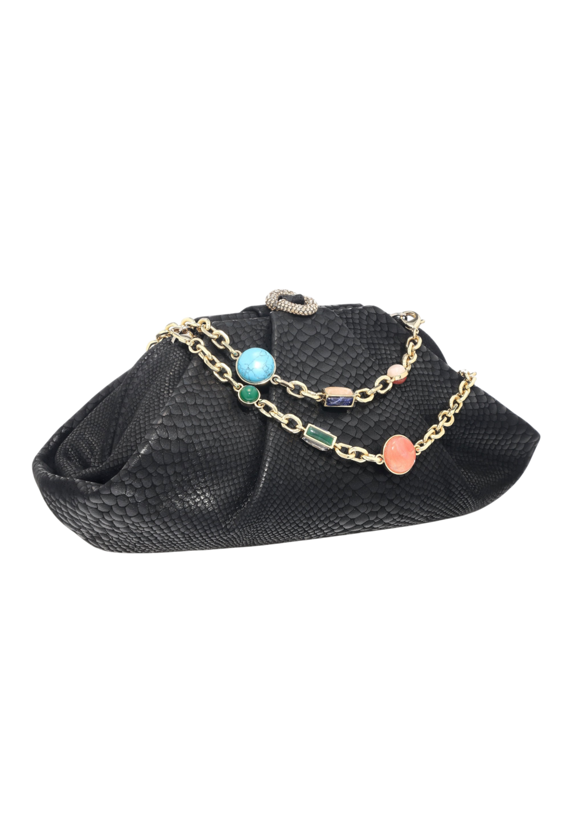 Grande Gemma Embossed Clutch