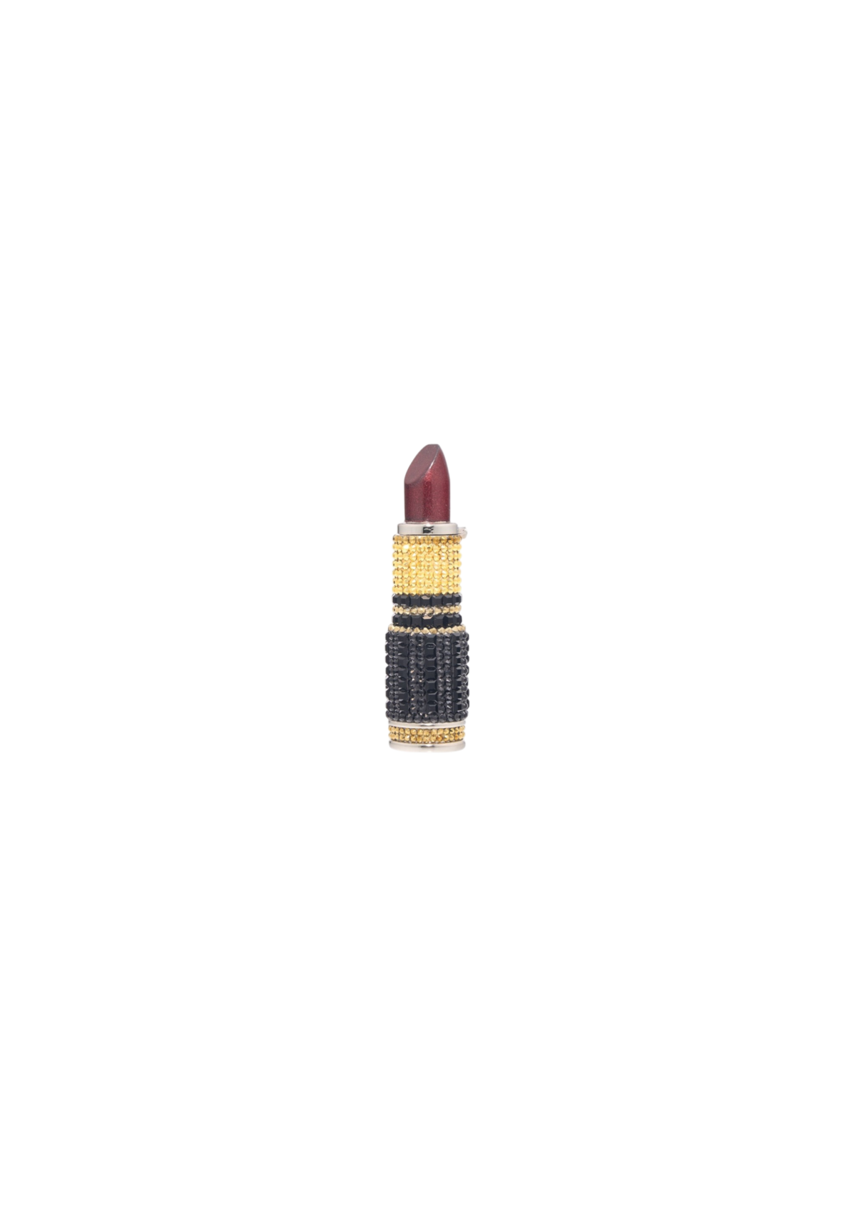 Lipstick Burgundy Glitter Pillbox