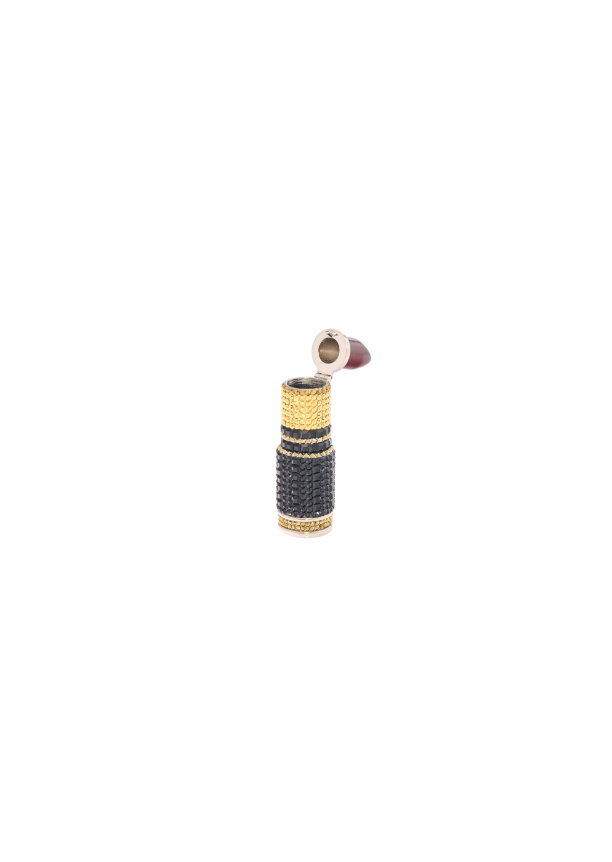 Lipstick Burgundy Glitter Pillbox