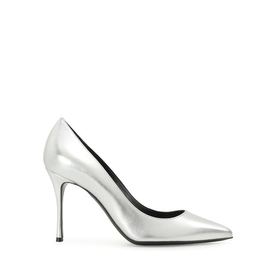 Sergio Rossi Godiva Silver 90mm Pumps