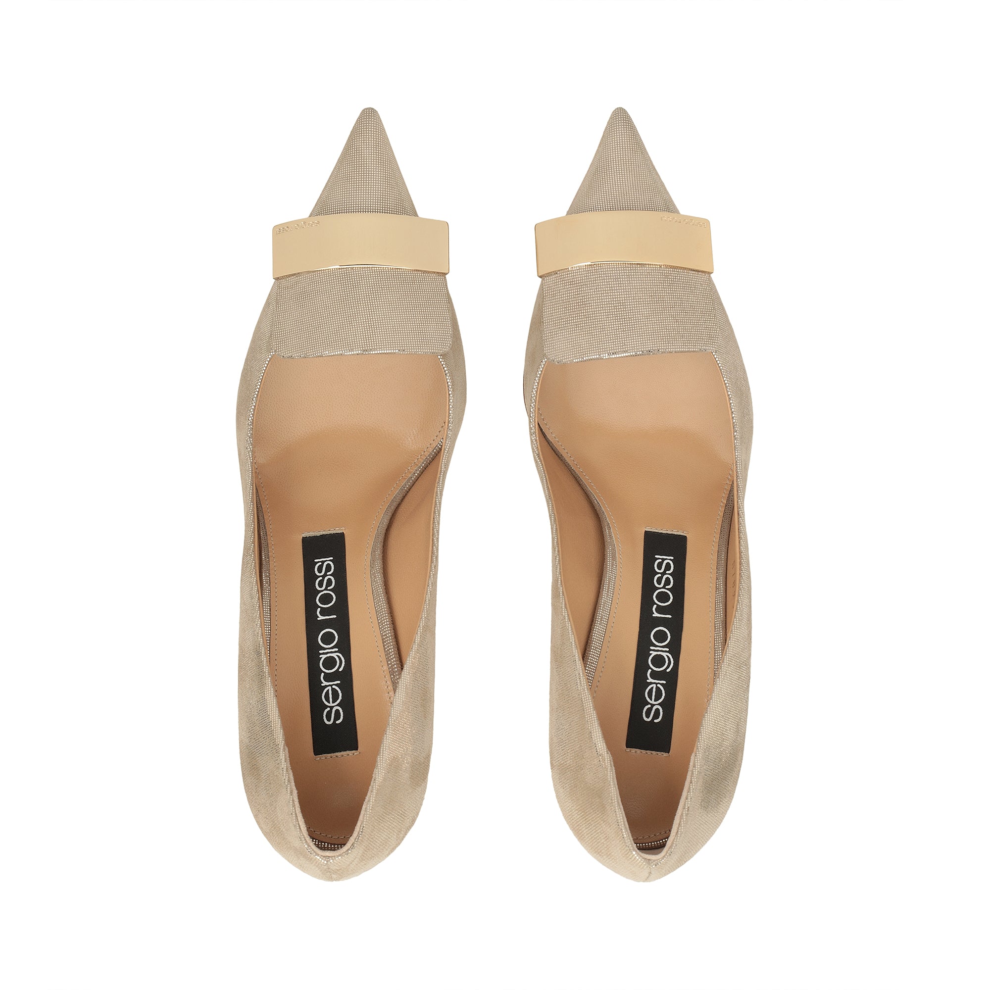 Sergio Rossi SR1 75mm Champagne Pump