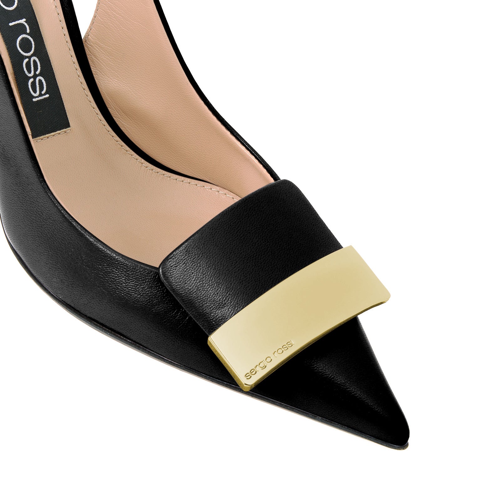 Sergio Rossi SR1 75mm Nero Slingback