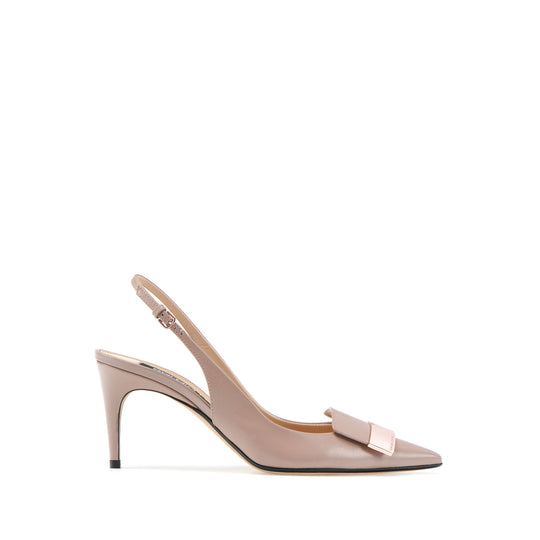Sergio Rossi SR1 75mm Bright Skin Slingback