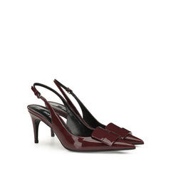 Sergio Rossi SR1 75mm Wine Slingback