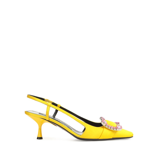 Sergio Rossi SR Twenty Yellow 60mm Slingback