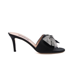 SJP by Sarah Jessica Parker Alcott 70mm Black Satin Sandals