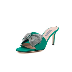 SJP by Sarah Jessica Parker Alcott 70mm Emerald Green Satin Sandals