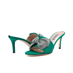 SJP by Sarah Jessica Parker Alcott 70mm Emerald Green Satin Sandals