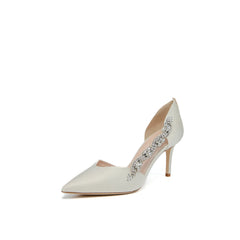 SJP By Sarah Jessica Parker Ambassador Ivory Satin 70mm Dorsay