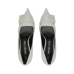 Sergio Rossi SR1 Paris 75mm Argento Crystal Pump