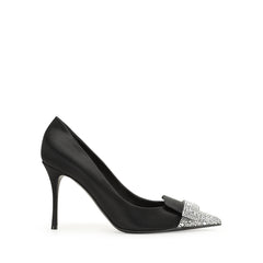 Sergio Rossi SR1 90mm Nero Crystal Pump