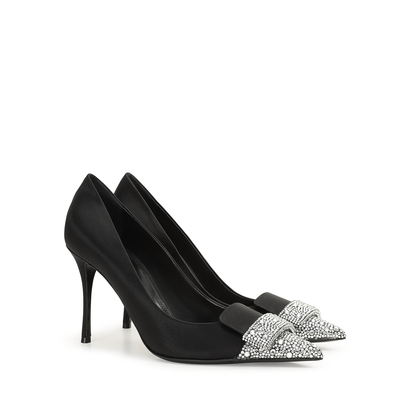 Sergio Rossi SR1 90mm Nero Crystal Pump