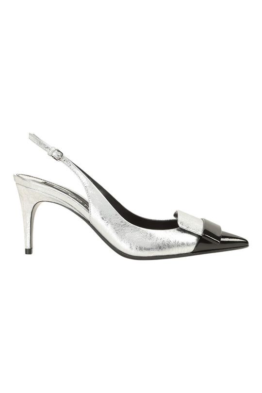 Sergio Rossi SR1 Slingbacks Two-Toned Toe High Heel Sandals