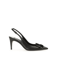 Sergio Rossi SR1 75mm Nero Slingback