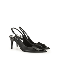 Sergio Rossi SR1 75mm Nero Slingback